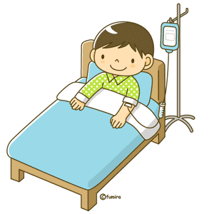 入院中の子供